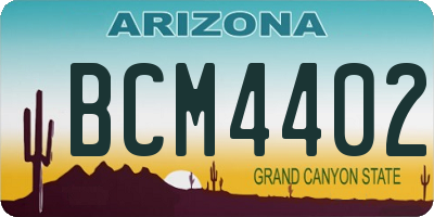 AZ license plate BCM4402