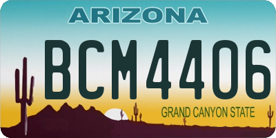 AZ license plate BCM4406