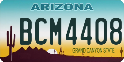 AZ license plate BCM4408