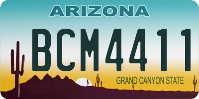 AZ license plate BCM4411