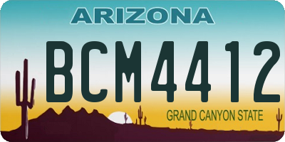 AZ license plate BCM4412