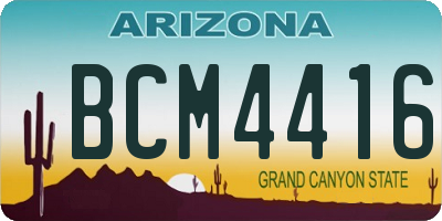 AZ license plate BCM4416