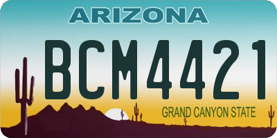 AZ license plate BCM4421