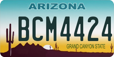 AZ license plate BCM4424