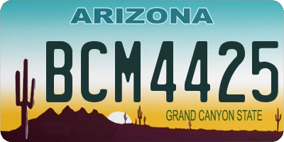 AZ license plate BCM4425