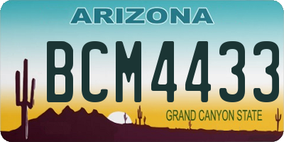 AZ license plate BCM4433