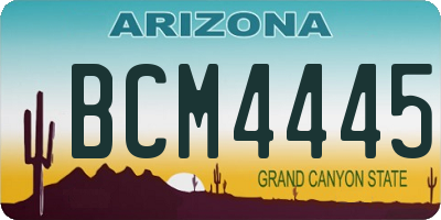 AZ license plate BCM4445