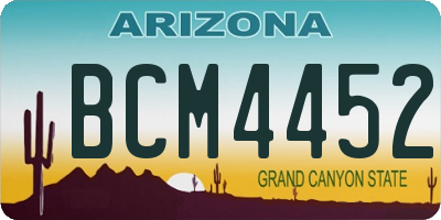 AZ license plate BCM4452