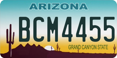 AZ license plate BCM4455