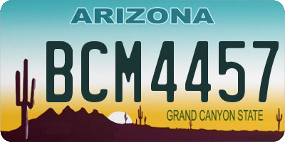 AZ license plate BCM4457