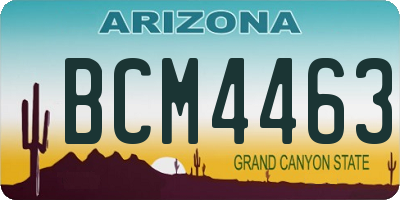 AZ license plate BCM4463