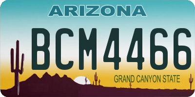 AZ license plate BCM4466