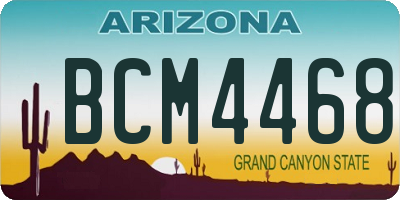 AZ license plate BCM4468