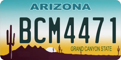 AZ license plate BCM4471