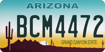 AZ license plate BCM4472