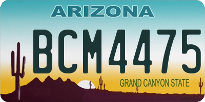 AZ license plate BCM4475