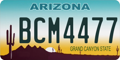 AZ license plate BCM4477