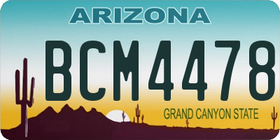 AZ license plate BCM4478