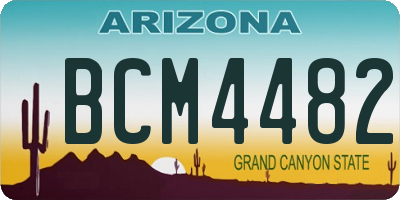 AZ license plate BCM4482