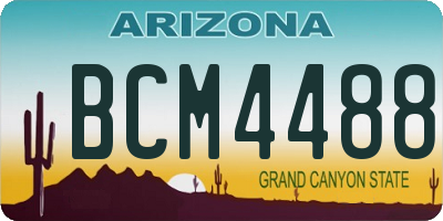 AZ license plate BCM4488