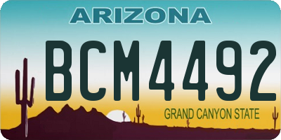 AZ license plate BCM4492