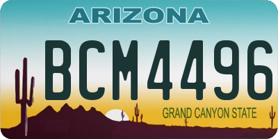 AZ license plate BCM4496