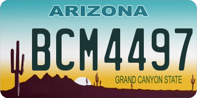 AZ license plate BCM4497