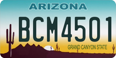 AZ license plate BCM4501