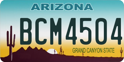 AZ license plate BCM4504