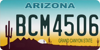 AZ license plate BCM4506