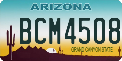 AZ license plate BCM4508