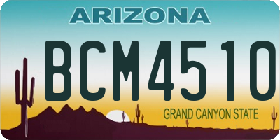 AZ license plate BCM4510