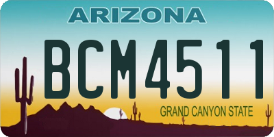 AZ license plate BCM4511