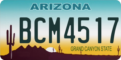 AZ license plate BCM4517