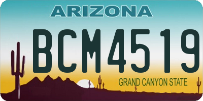 AZ license plate BCM4519