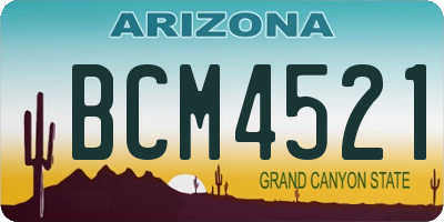 AZ license plate BCM4521