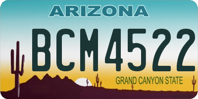 AZ license plate BCM4522