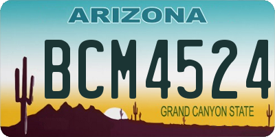 AZ license plate BCM4524