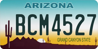 AZ license plate BCM4527