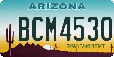 AZ license plate BCM4530