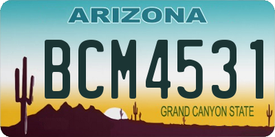 AZ license plate BCM4531