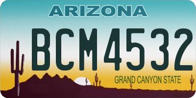 AZ license plate BCM4532