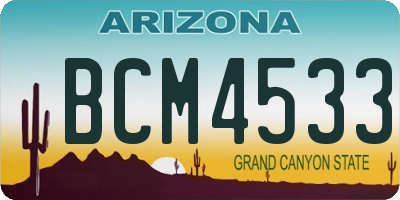 AZ license plate BCM4533