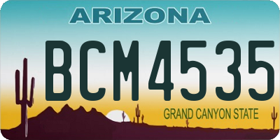 AZ license plate BCM4535