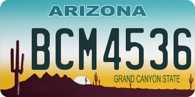 AZ license plate BCM4536