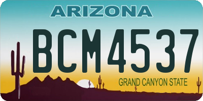 AZ license plate BCM4537