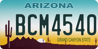 AZ license plate BCM4540