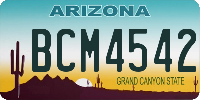 AZ license plate BCM4542