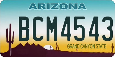 AZ license plate BCM4543