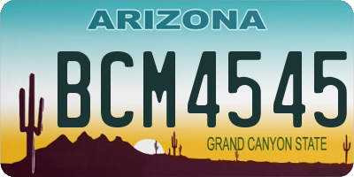 AZ license plate BCM4545